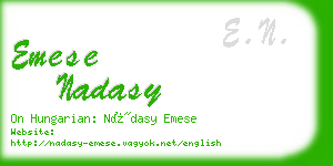 emese nadasy business card